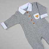 Macacão para Bebê Tricotil - Fox - Mescla